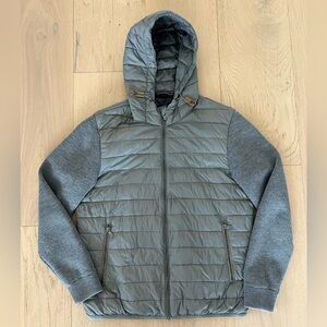 Massimo Dutti Men's Gray Hooded Jacket Size L (fits like a Medium)